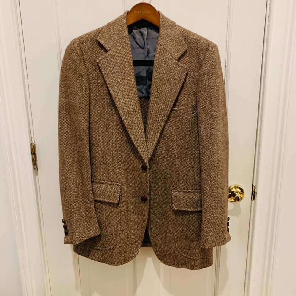 Vintage Southwick Paul Stuart 39R 100% Wool Tweed Sport Coat Blazer